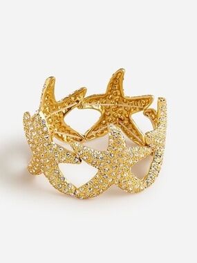 J Crew Gold Stretch Starfish Bracelet